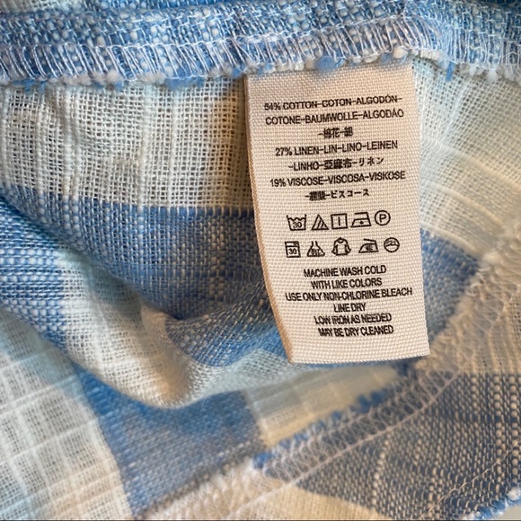 FREE PEOPLE Away At Sea Striped Linen Button Top - Picture 11 of 16